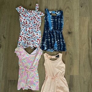 Set of Four Stylish Rompers